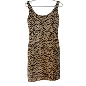 Diane von Furstenberg DVF Arianna Leopard Print Bodycon Dress US 8 Animal Print
